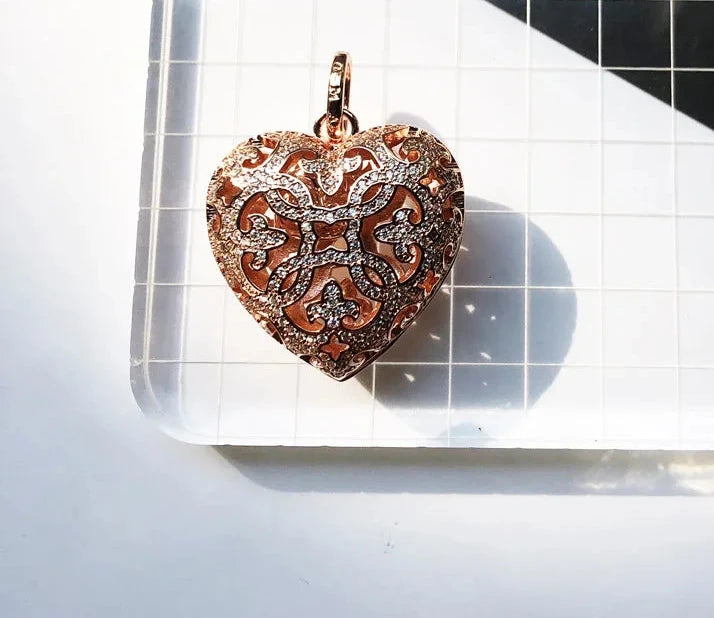 Pendant Love Heart Locket Fashion Glam 925 Sterling Silver Jewelry Europe Style Accessories Soul Gift For Woman
