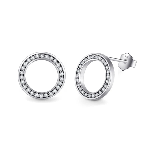 2021 High Quality Fashion 925 Sterling Silver Earrings Luxury Crystal Zircon Stud Earrings For Women Bridal wedding Jewelry