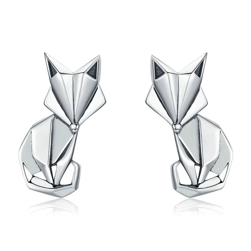 Hot Selling 100% 925 Sterling Silver Cute Dazzling Mouse Animal Stud Earrings For Women Girl Authentic Original Jewelry Gift