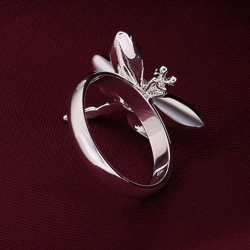DOTEFFIL 925 Sterling Silver Dragonfly Ring For Women Wedding Engagement Party Fashion Charm Jewelry