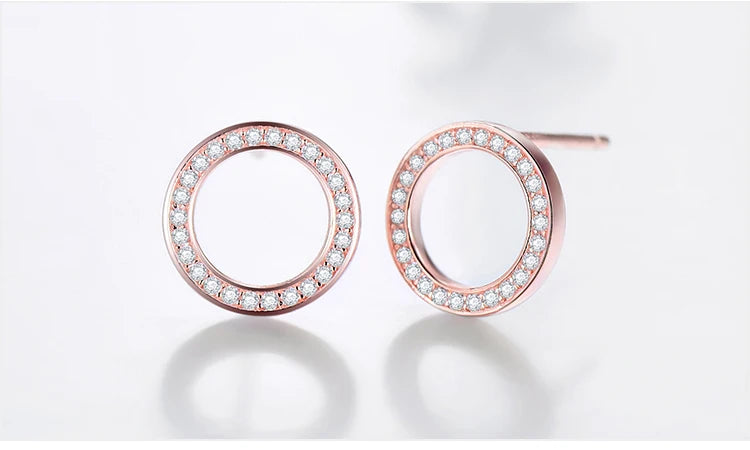 2021 High Quality Fashion 925 Sterling Silver Earrings Luxury Crystal Zircon Stud Earrings For Women Bridal wedding Jewelry