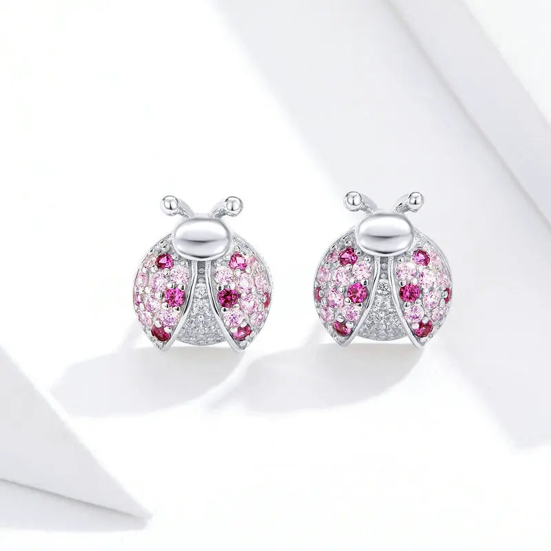 Hot Selling 100% 925 Sterling Silver Cute Dazzling Mouse Animal Stud Earrings For Women Girl Authentic Original Jewelry Gift