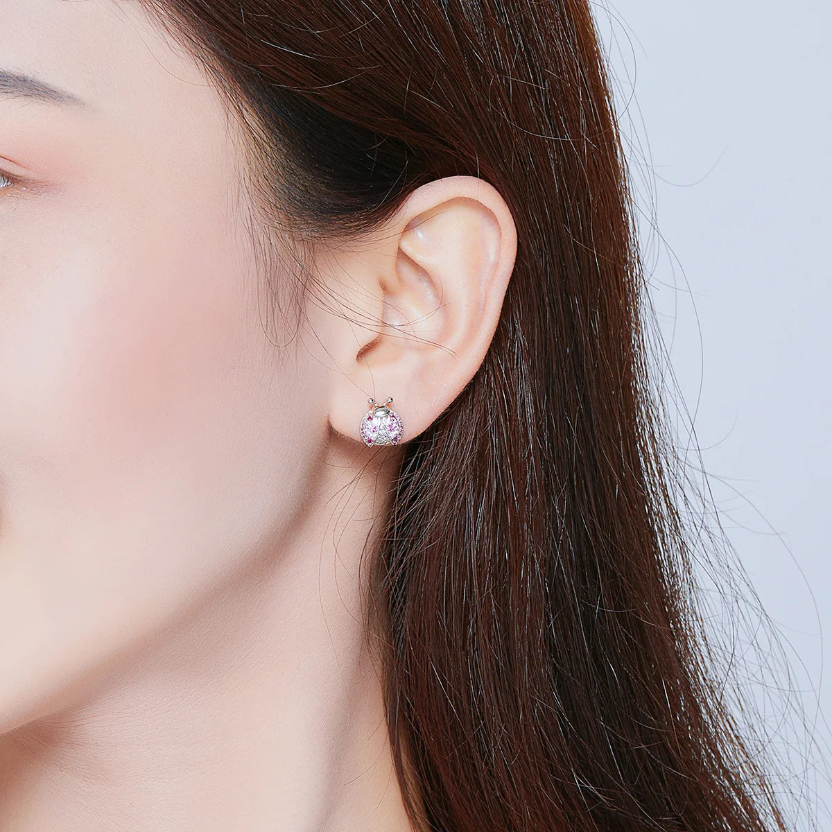 Hot Selling 100% 925 Sterling Silver Cute Dazzling Mouse Animal Stud Earrings For Women Girl Authentic Original Jewelry Gift
