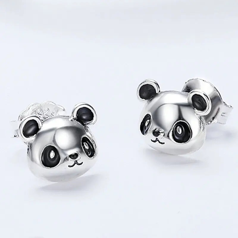 Hot Selling 100% 925 Sterling Silver Cute Dazzling Mouse Animal Stud Earrings For Women Girl Authentic Original Jewelry Gift