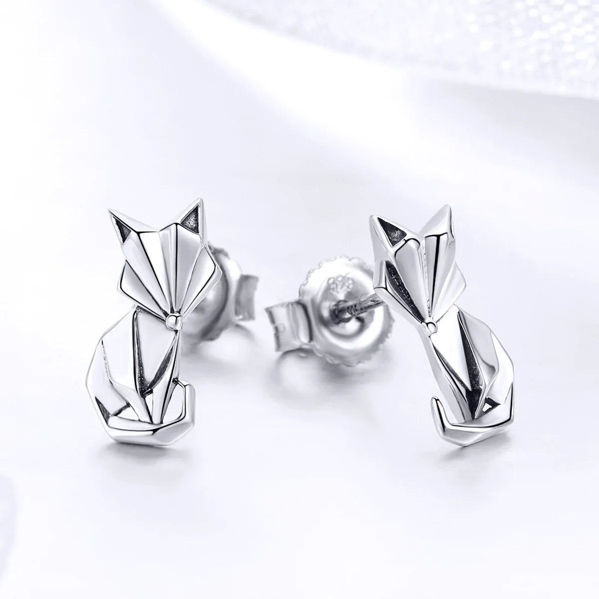 Hot Selling 100% 925 Sterling Silver Cute Dazzling Mouse Animal Stud Earrings For Women Girl Authentic Original Jewelry Gift