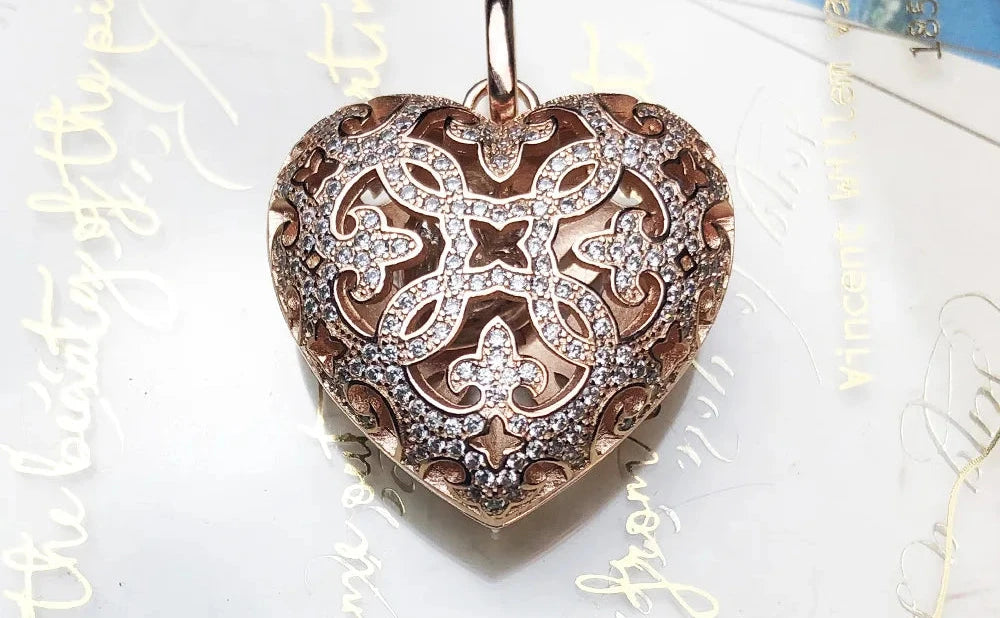 Pendant Love Heart Locket Fashion Glam 925 Sterling Silver Jewelry Europe Style Accessories Soul Gift For Woman
