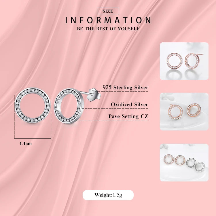 2021 High Quality Fashion 925 Sterling Silver Earrings Luxury Crystal Zircon Stud Earrings For Women Bridal wedding Jewelry