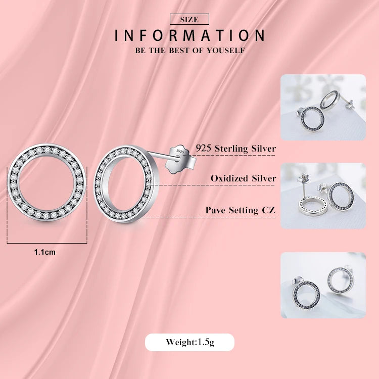 2021 High Quality Fashion 925 Sterling Silver Earrings Luxury Crystal Zircon Stud Earrings For Women Bridal wedding Jewelry