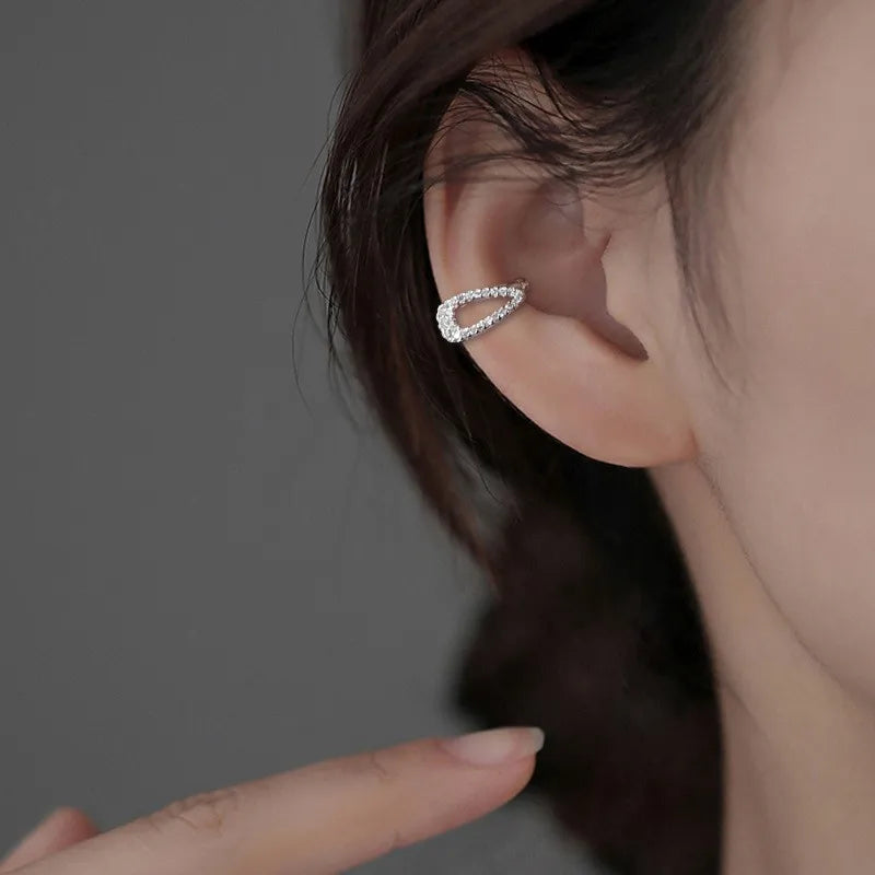 Fashion Unique Eight Pointed Star Clip Earrings For Women Girls No Piercing Fake Cartilage Ear Cuff Party Jewelry Gifts