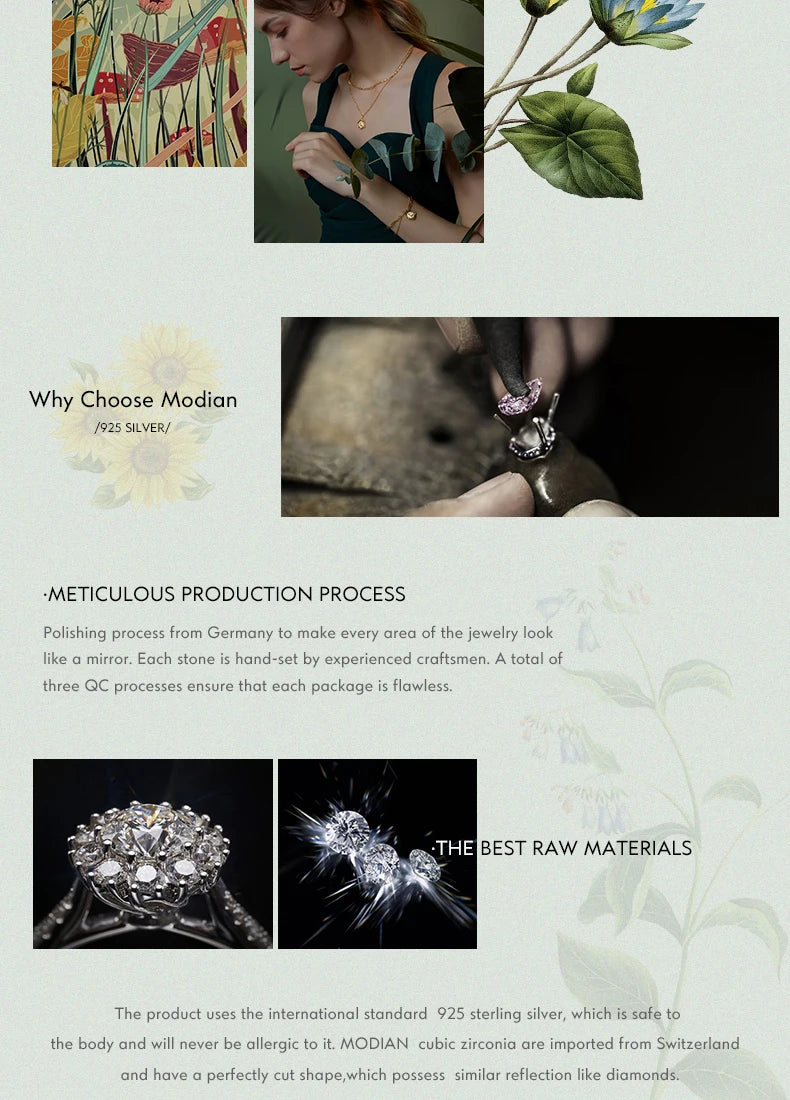 Modian 2021 NEW Cubic Zirconia  Jewelry Authentic 925 Sterling Silver Star Ring Fashion Simple Rings For Women Elegant Gift