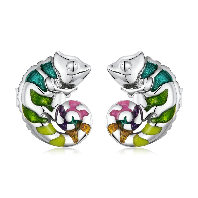Hot Selling 100% 925 Sterling Silver Cute Dazzling Mouse Animal Stud Earrings For Women Girl Authentic Original Jewelry Gift