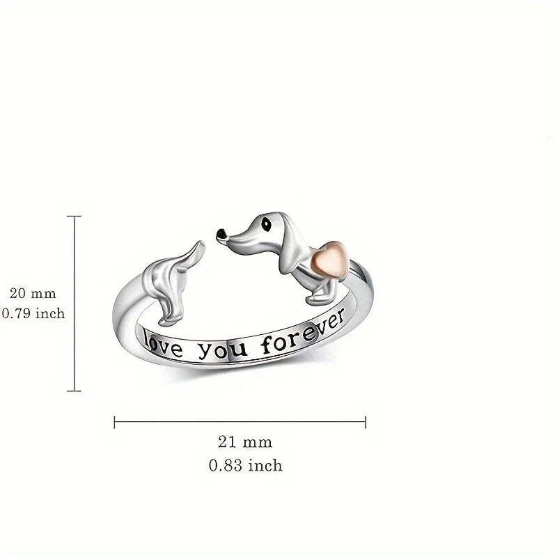 New Fashionable Letter Open Charming Girl Gift Ring
