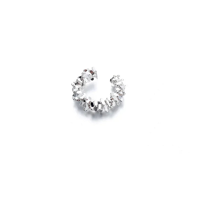 Hot 1 Pcs Irregular Star Clip Earrings For Women Fashion Simple No Piercing Ear Cuff Jewelry Gift