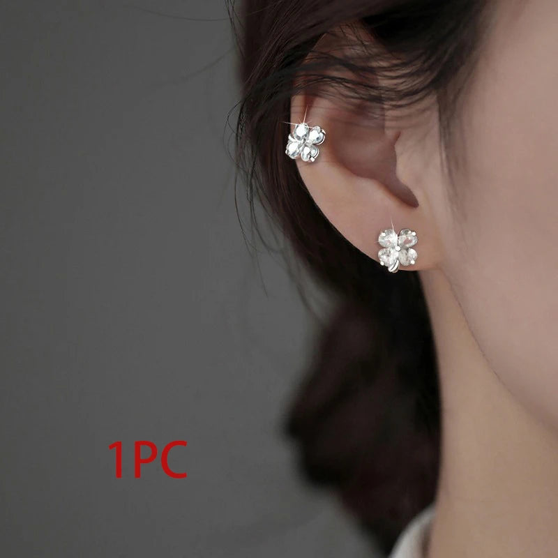 Fashion Unique Eight Pointed Star Clip Earrings For Women Girls No Piercing Fake Cartilage Ear Cuff Party Jewelry Gifts