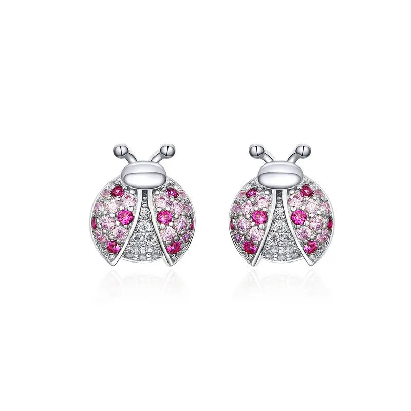 Hot Selling 100% 925 Sterling Silver Cute Dazzling Mouse Animal Stud Earrings For Women Girl Authentic Original Jewelry Gift