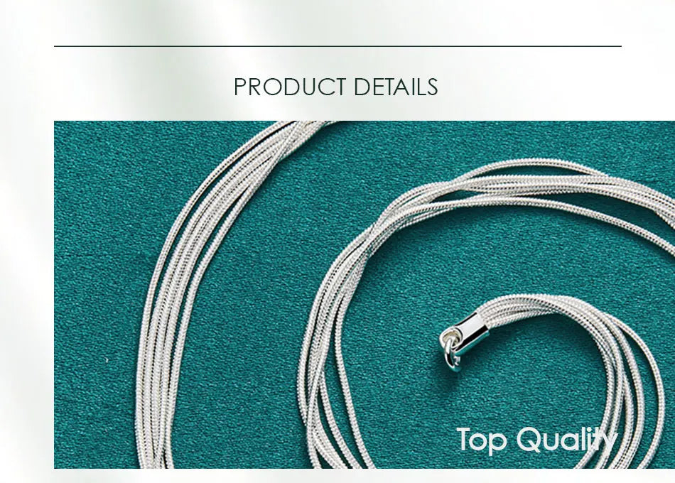 DOTEFFIL 925 Sterling Silver Five Snake Chain Starfish Necklace For Women Wedding Engagement Fashion Jewelry