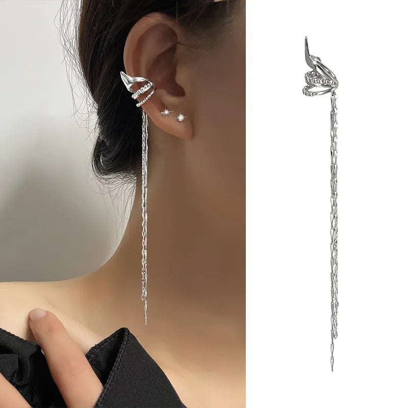 Fashion Unique Eight Pointed Star Clip Earrings For Women Girls No Piercing Fake Cartilage Ear Cuff Party Jewelry Gifts