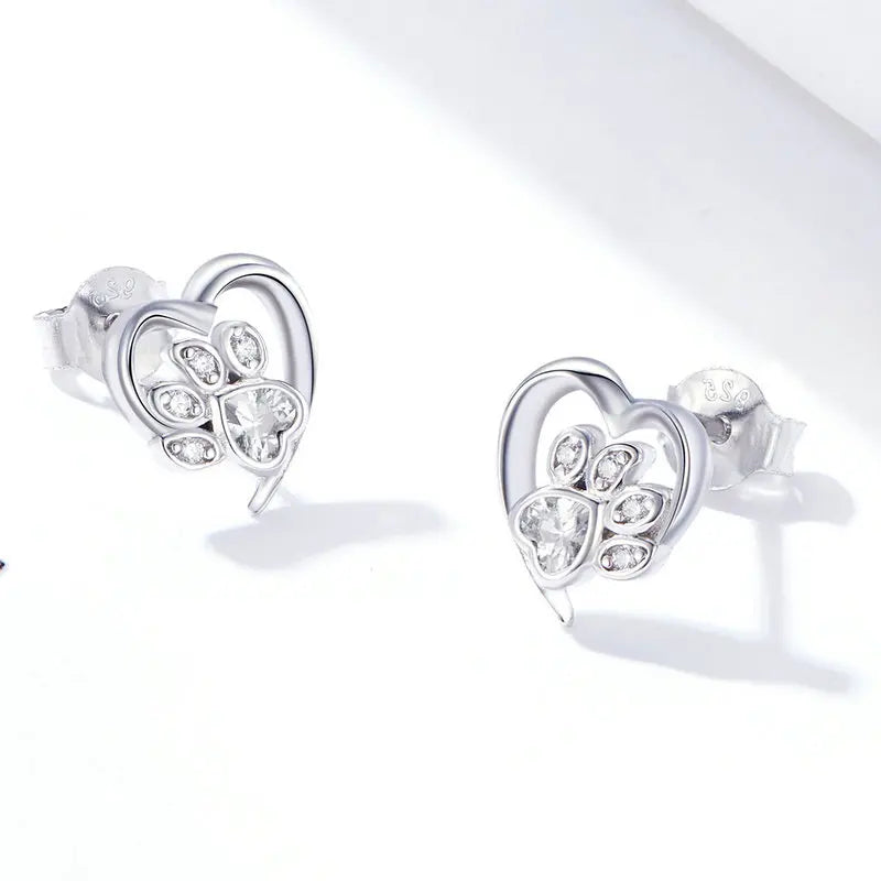 Hot Selling 100% 925 Sterling Silver Cute Dazzling Mouse Animal Stud Earrings For Women Girl Authentic Original Jewelry Gift