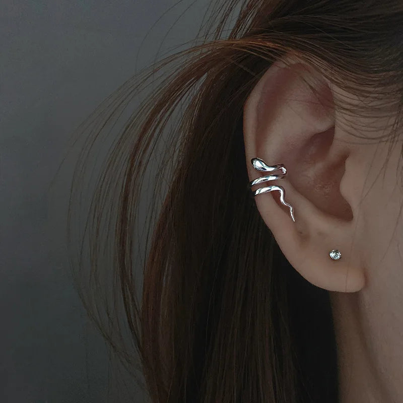 Fashion Unique Eight Pointed Star Clip Earrings For Women Girls No Piercing Fake Cartilage Ear Cuff Party Jewelry Gifts