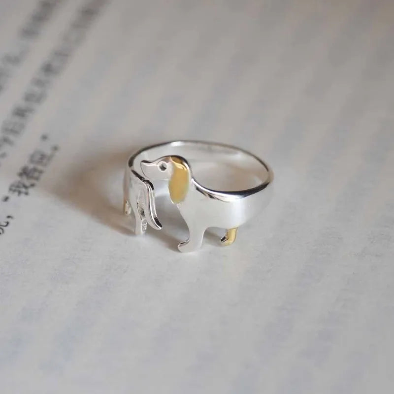 ENSHIR Pet Dog Adjustable Ring For Women Kids Simple Cute Creative Jewelry Birthday gifts Wholesale