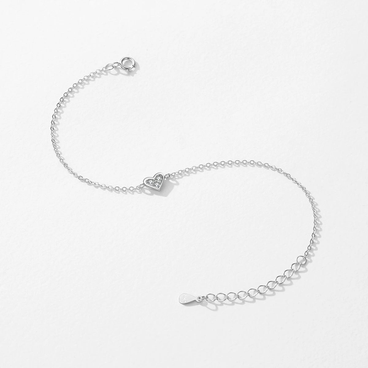 Modian 2023 New Design Real 925 sterling silver Heart CZ Bracelet Fashion Crystal Wedding Lady Classic  Romantic Jewelry