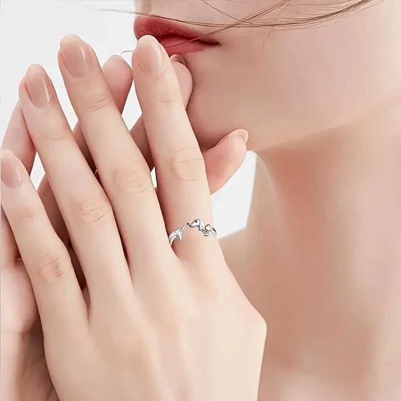 New Fashionable Letter Open Charming Girl Gift Ring