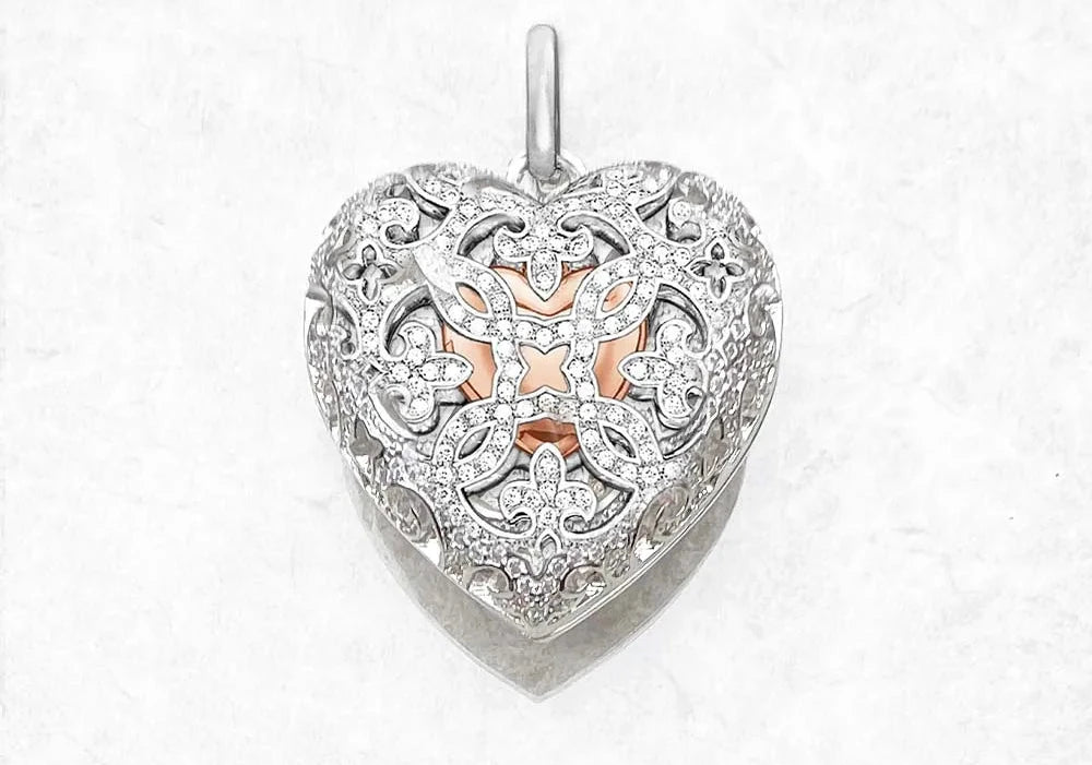 Pendant Love Heart Locket Fashion Glam 925 Sterling Silver Jewelry Europe Style Accessories Soul Gift For Woman