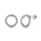 2021 High Quality Fashion 925 Sterling Silver Earrings Luxury Crystal Zircon Stud Earrings For Women Bridal wedding Jewelry