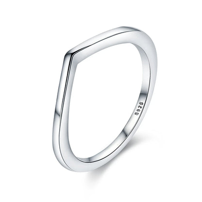 BAMOER 100% 925 Sterling Silver Water Droplet Clear CZ Finger Rings for Women Wedding Engagement Jewelry Girlfriend Gift PA7649