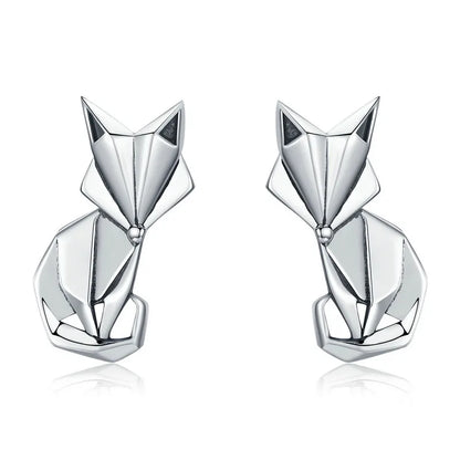 Hot Selling 100% 925 Sterling Silver Cute Dazzling Mouse Animal Stud Earrings For Women Girl Authentic Original Jewelry Gift