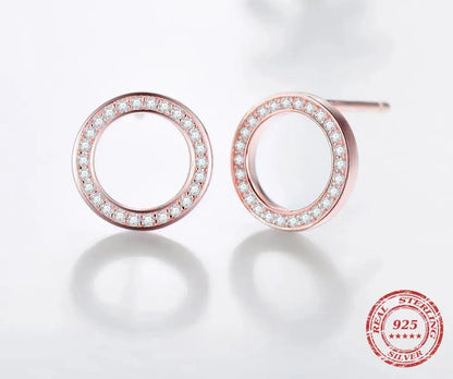 2021 High Quality Fashion 925 Sterling Silver Earrings Luxury Crystal Zircon Stud Earrings For Women Bridal wedding Jewelry