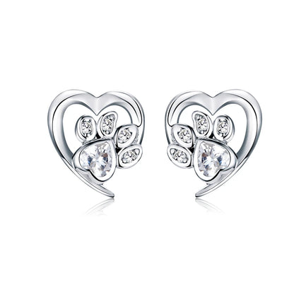 Hot Selling 100% 925 Sterling Silver Cute Dazzling Mouse Animal Stud Earrings For Women Girl Authentic Original Jewelry Gift