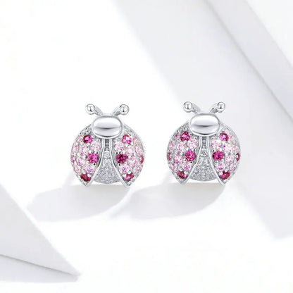 Hot Selling 100% 925 Sterling Silver Cute Dazzling Mouse Animal Stud Earrings For Women Girl Authentic Original Jewelry Gift