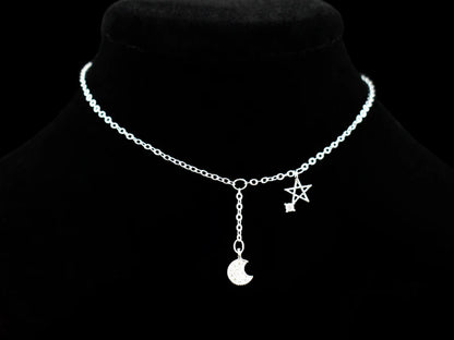 New Fashion 925 Sterling Silver Star&Moon Zircon Pendant Anklet Bracelet Constellation Symbol Foot Chain Women&Girl Jewelry Gift