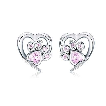 Hot Selling 100% 925 Sterling Silver Cute Dazzling Mouse Animal Stud Earrings For Women Girl Authentic Original Jewelry Gift
