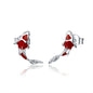 Hot Selling 100% 925 Sterling Silver Cute Dazzling Mouse Animal Stud Earrings For Women Girl Authentic Original Jewelry Gift