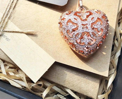 Pendant Love Heart Locket Fashion Glam 925 Sterling Silver Jewelry Europe Style Accessories Soul Gift For Woman