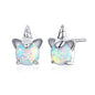 Hot Selling 100% 925 Sterling Silver Cute Dazzling Mouse Animal Stud Earrings For Women Girl Authentic Original Jewelry Gift