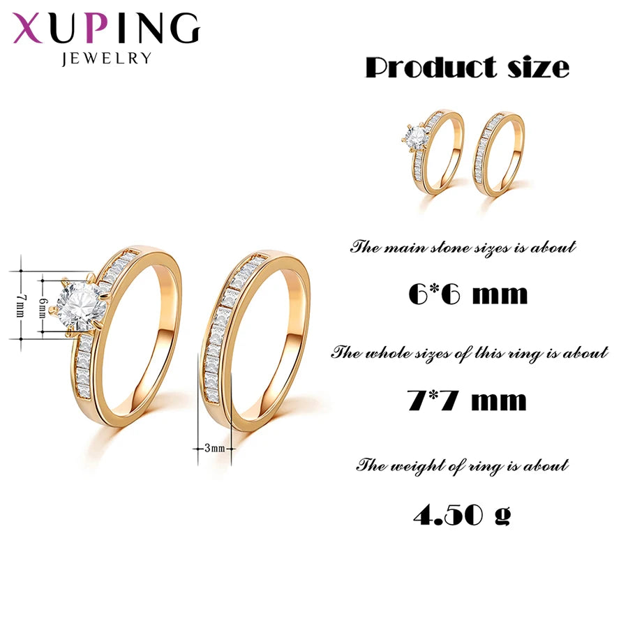 Xuping Jewelry Fashion High Quality Classical Charming Love Ring for Men Women Valentine's Day Wedding Gifts 12888