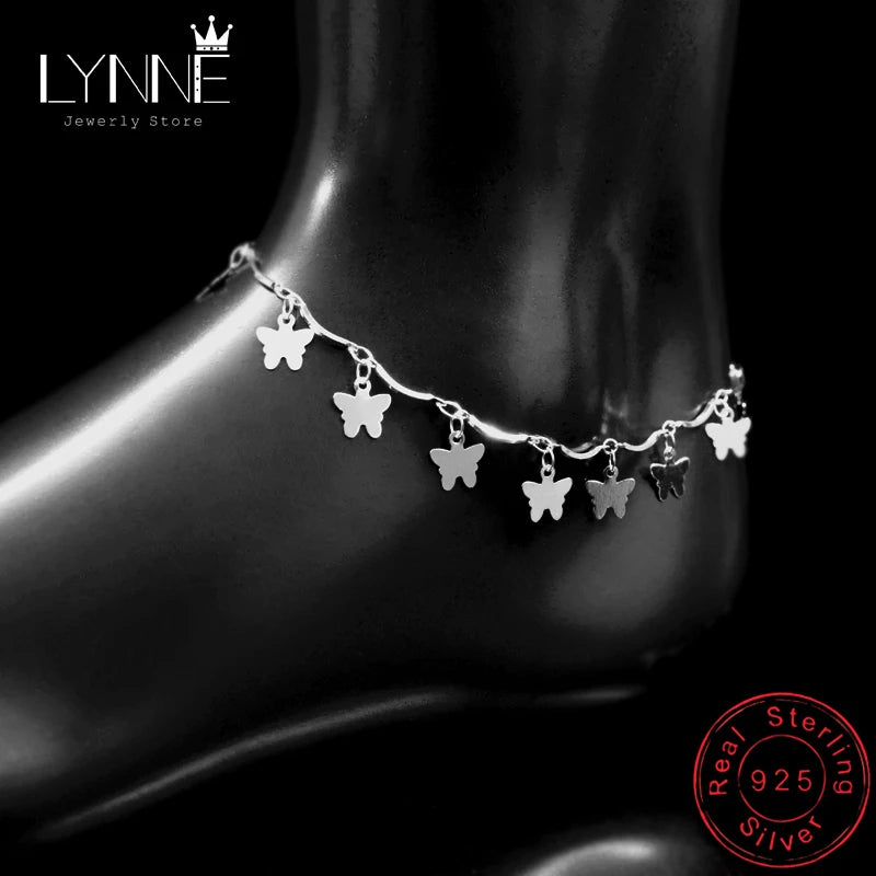 New Arrival Bohemia 925 Sterling Silver Heart Pandent Anklets Bracelets Beach Anklet On Leg Chain For Women&Girl Jewelry Gift