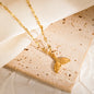 Ocean Style Starfish Sea Turtle Octopus Stainless Steel Pendant Necklace Fashion Gold Plated Summer Beach Jewelry Accessory
