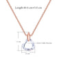 Minimalist Simple Crystal Pendants Necklaces For Women Charms Zirconia Necklace Rose Gold Color Fashionable Neck Jewelry Gifts