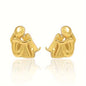 Cute Two Tone Gold Silver Color Women and Dog Stud Earrings Dog Mom Small Hoop Earrings Animal Pet Jewelry