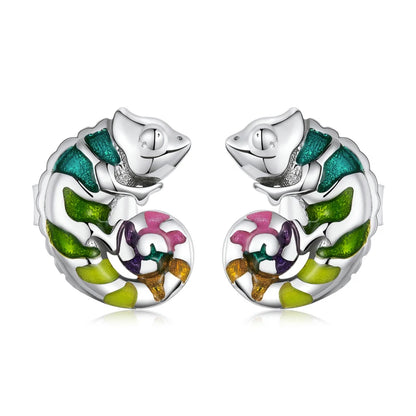 Hot Selling 100% 925 Sterling Silver Cute Dazzling Mouse Animal Stud Earrings For Women Girl Authentic Original Jewelry Gift