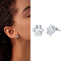 WOSTU Real 100% 925 Sterling Silver Lovely Cat Pet Stud Earrings For Women S925 Silver Earring Fashion Jewelry Gift FIE073