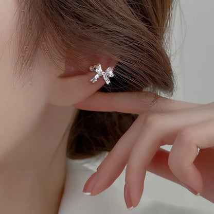 Fashion Unique Eight Pointed Star Clip Earrings For Women Girls No Piercing Fake Cartilage Ear Cuff Party Jewelry Gifts