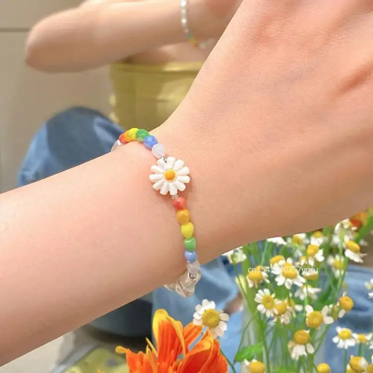 Multicolour Bead Choker Necklace Pendant Bead Decoration Bracelet Bohemia Summer Beach Beach Clavicle Chain Jewelry