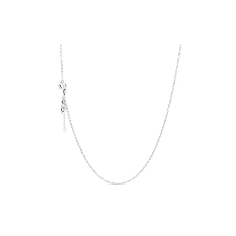 Charm 925 sterling silver rose gold necklace suitable for original design DIY women's Valentine's Day classic jewelry