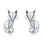 WOSTU Flower Heart Stud Earrings 100% 925 Sterling Silver Pearl Small Earrings For Women Wedding Engagement Jewelry Gifts