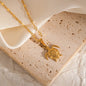 Ocean Style Starfish Sea Turtle Octopus Stainless Steel Pendant Necklace Fashion Gold Plated Summer Beach Jewelry Accessory